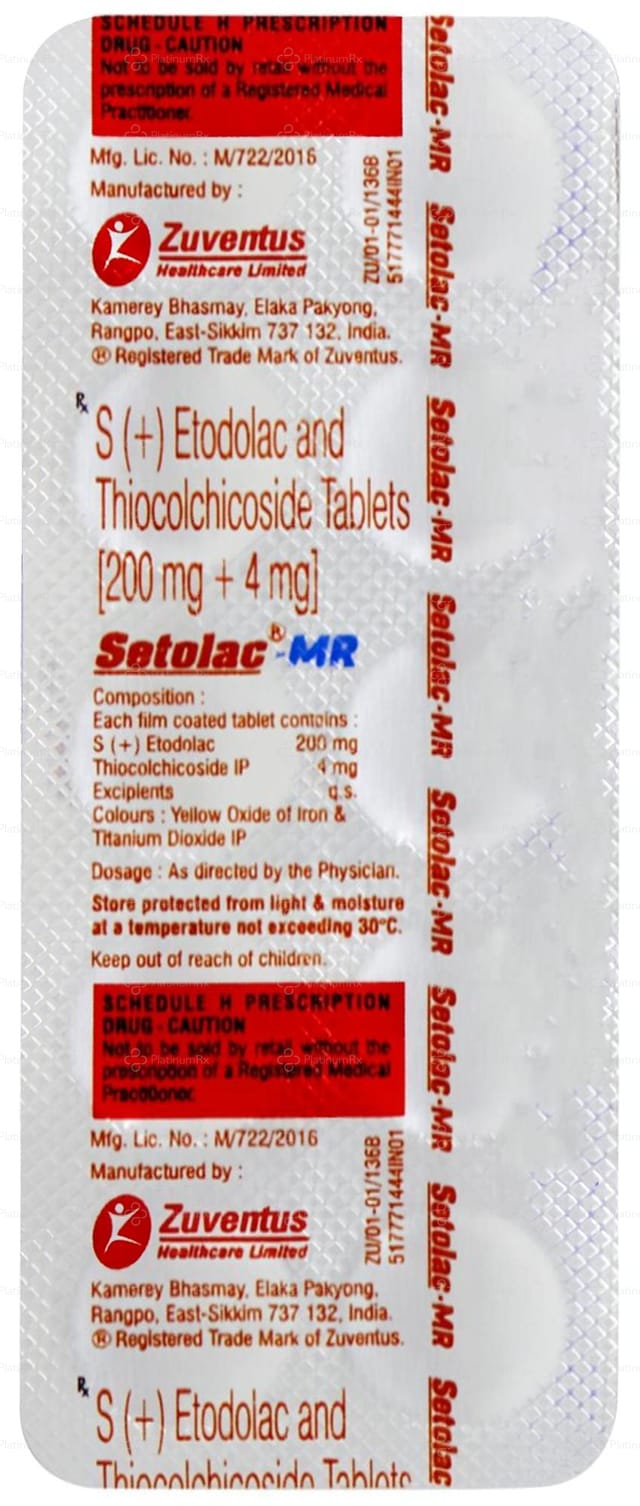 Setolac MR 200/4mg Tablet 10s