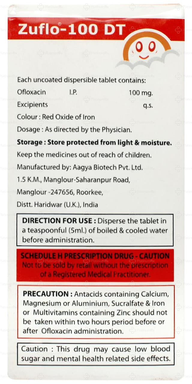 Zuflo 100mg DT Tablet 10s