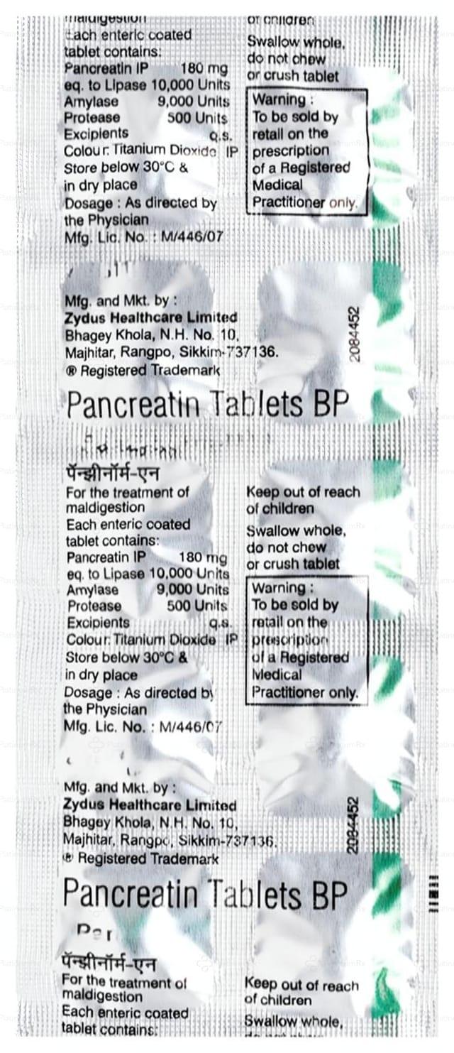 Panzynorm N 180mg Tablet 10s