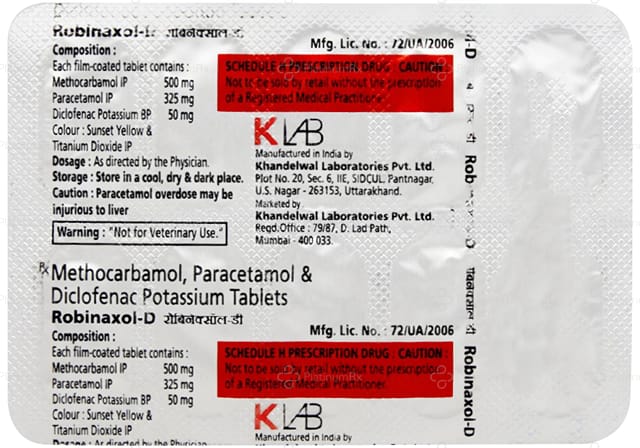 Robinaxol D 50 mg/325 mg/500 mg Tablet 10s