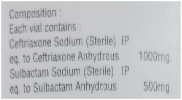 Omecef S 1000/500mg Injection 1s