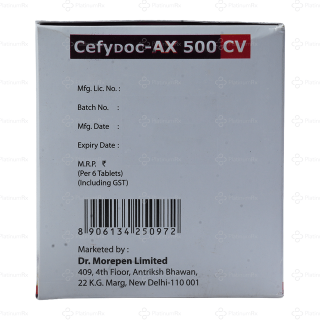 Cefydoc AX 500/125mg CV Tablet 6s