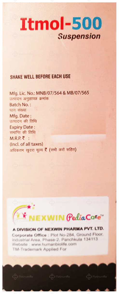 Itmol 500mg Mango Oral Suspension 60ml