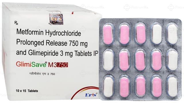 Glimisave M 3/750mg Tablet PR 15s