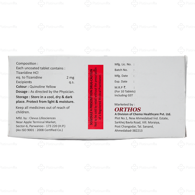 Tizacare 2mg Tablet 10s