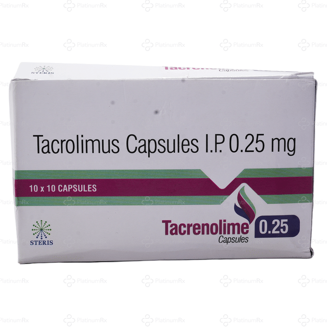 Tacrenolime 0.25mg Capsule 10s