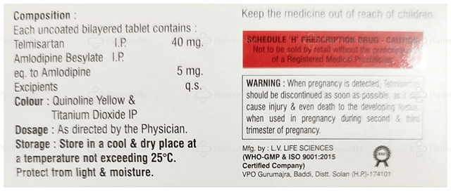 Telred AM 5/40mg Tablet 10s