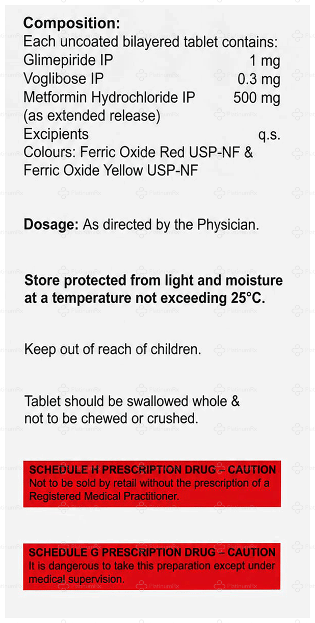 Neuglim MV 1/500/0.3mg Tablet ER 10s