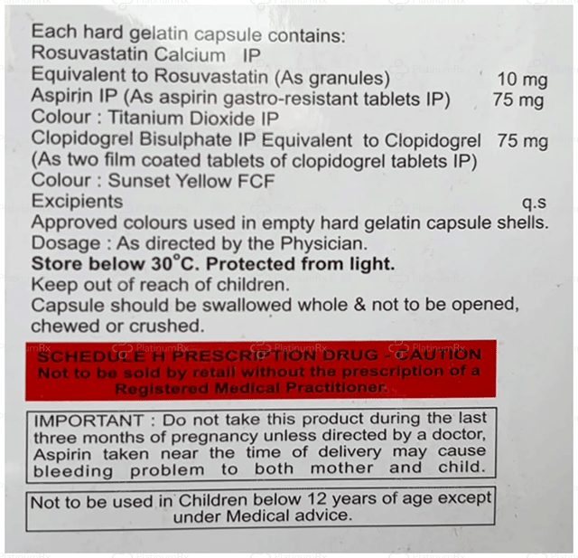 Rozostat Gold 75/75/10mg Capsule 10s