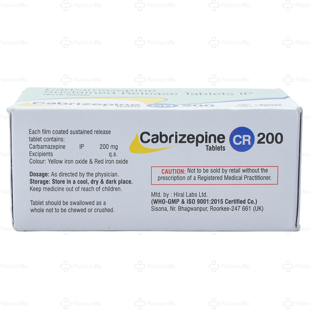 Cabrizepine CR 200mg Tablet SR 10s