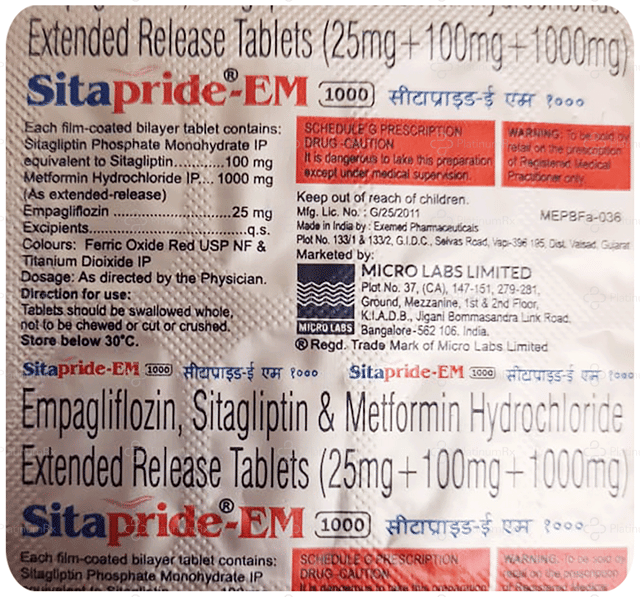 Sitapride EM 1000 Tablet ER 10s