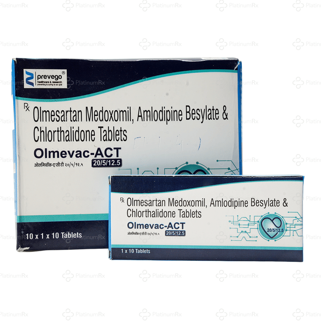 Olmevac ACT 20/5/12.5mg Tablet 10s