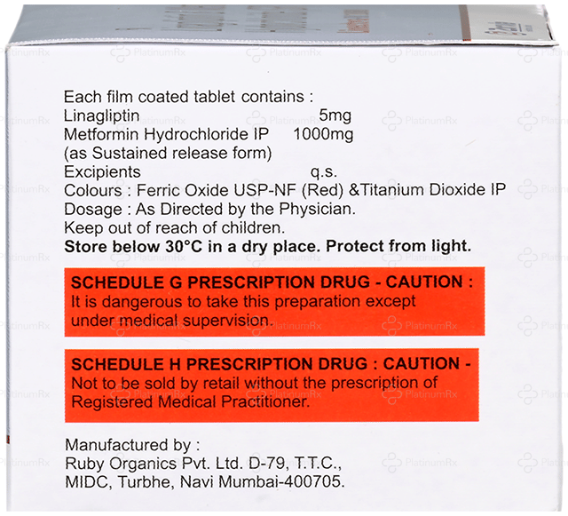 Linectra M 5/1000mg Tablet SR 10s