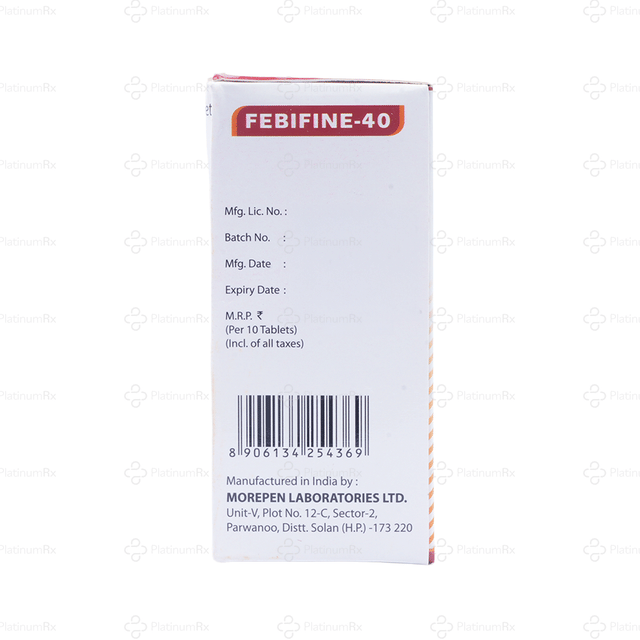 Febifine 40mg Tablet 10s