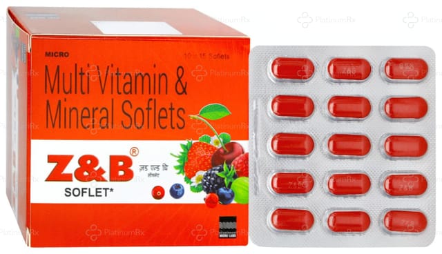 Z & B Multi Vitamin & Mineral Tablet Softlet 15s