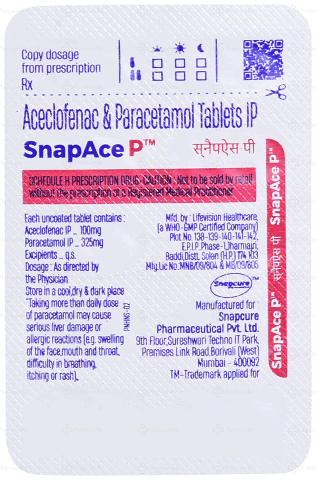 SnapAce P 100/325mg Tablet 10s