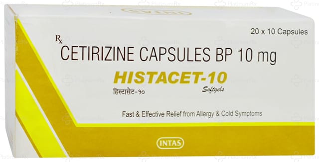 Histacet 10mg Capsule 10s