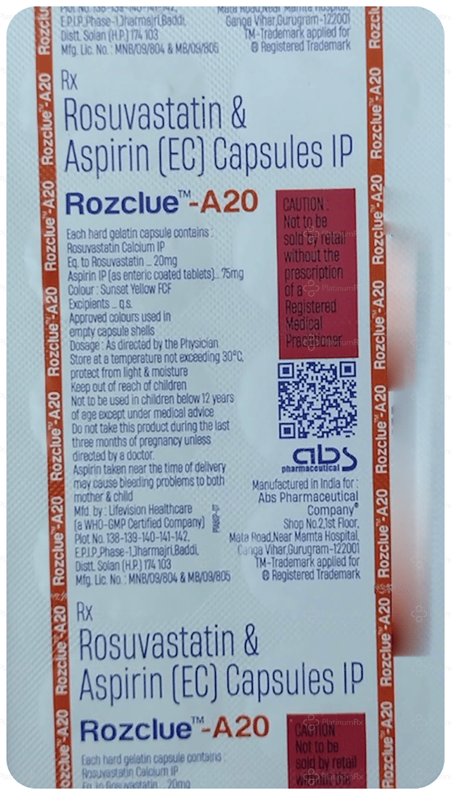 Rozclue A 75/20mg Capsule 10s