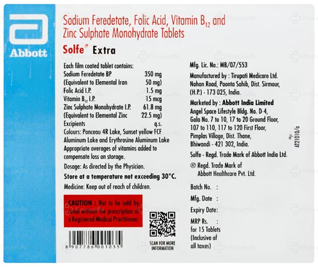 Solfe Extra Tablet 15s