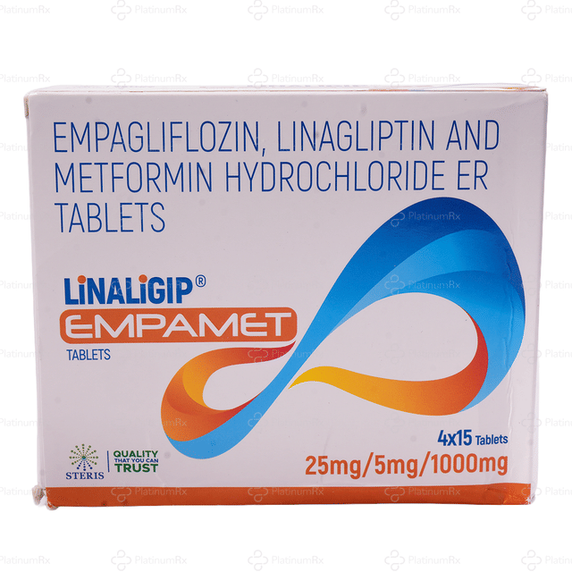 Linaliglip Empamet 25/5/1000 Tablet 15s
