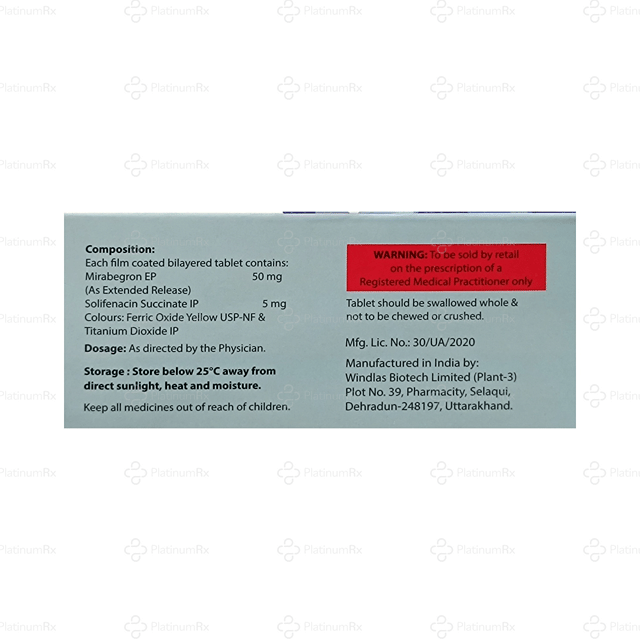 UrgeCure S 50/5mg Tablet ER 10s