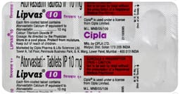 Lipvas 10mg Tablet 10s