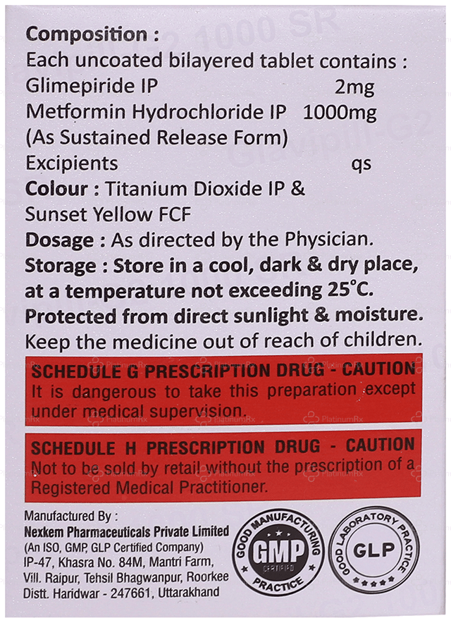 Glavipill G 2/1000mg Tablet SR 10s