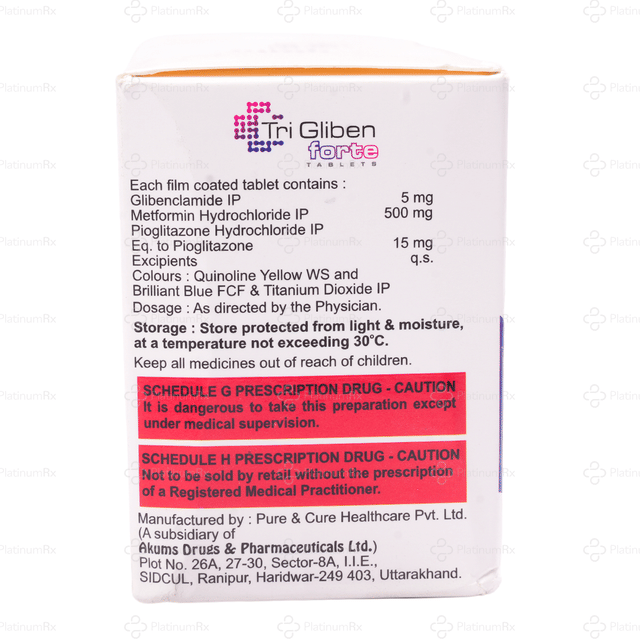 Tri Gliben Forte 5/500/15mg Tablet 10s