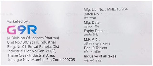 T9R 5mg Tablet 10s