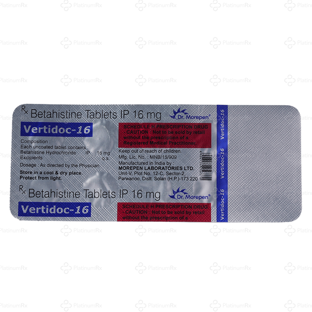 Vertidoc 16mg Tablet 10s