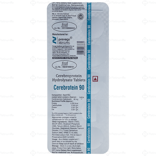 Cerebrotein 90mg Tablet 10s