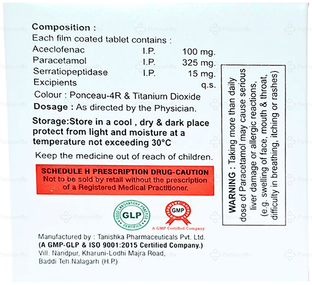 Syodol SP 100/325/15mg Tablet 10s