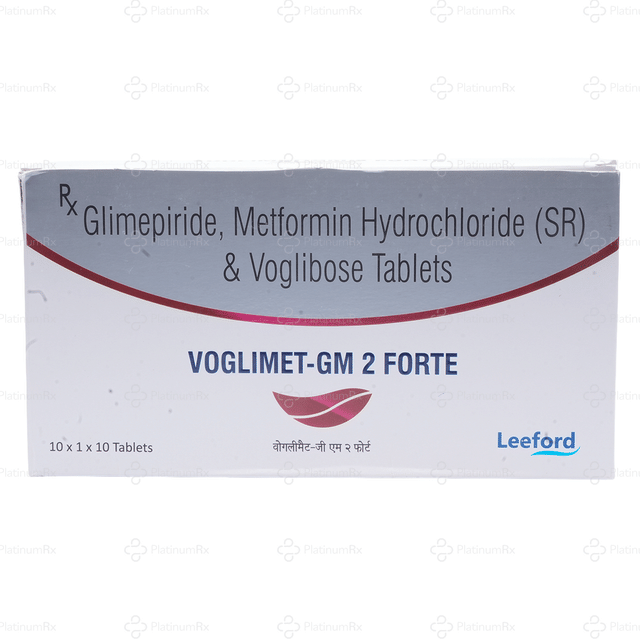 Voglimet GM Forte 2/1000/0.2mg Tablet SR 10s