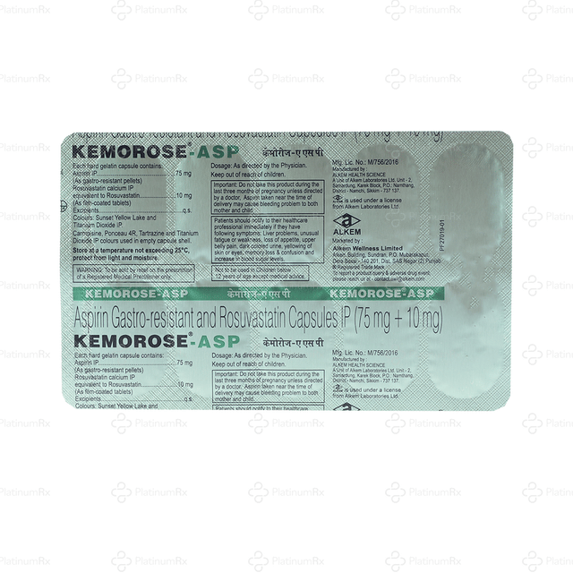 Kemorose ASP 10/75mg Capsule 10s