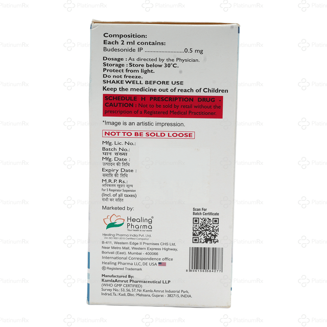 Budeheal 0.5mg Respirator Suspension Respule 5X2ml