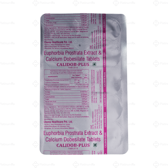 Calidob Plus 100/500mg Tablet 10s