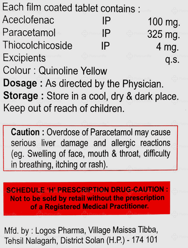 Oxyflam MR 100/325/4mg Tablet 10s
