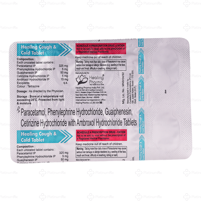 Healing Cough And Cold Tablet 10s