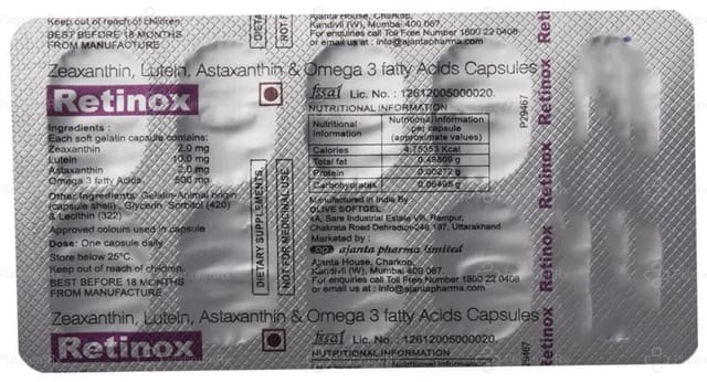 Retinox Capsule 10s
