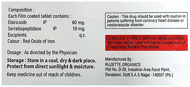Etrap S 60/10mg Tablet 10s