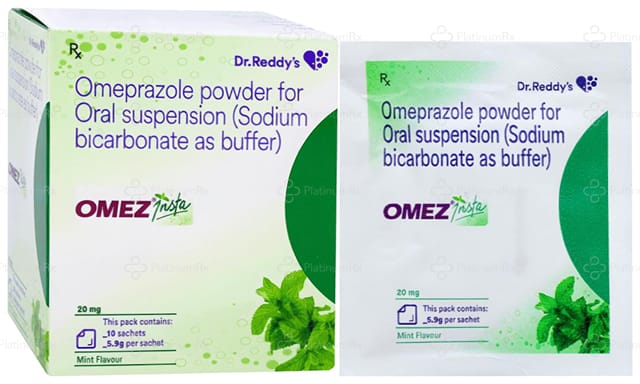 Omez Insta Mint Flavour 20mg Oral Powder 5.9gm