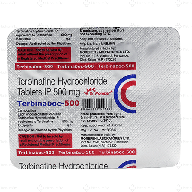 Terbinadoc 500mg Tablet 7s