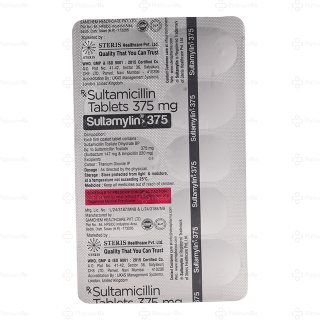 Sultamylin 375mg Tablet 10s