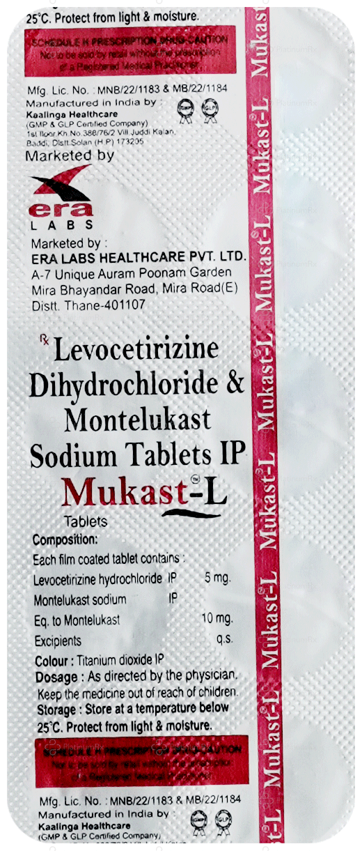 Mukast L 5/10mg Tablet 10s