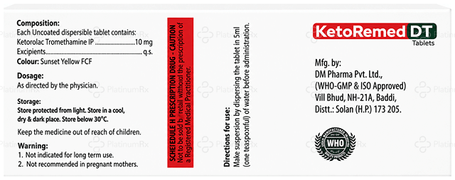 KetoRemed 10mg Tablet DT 15s