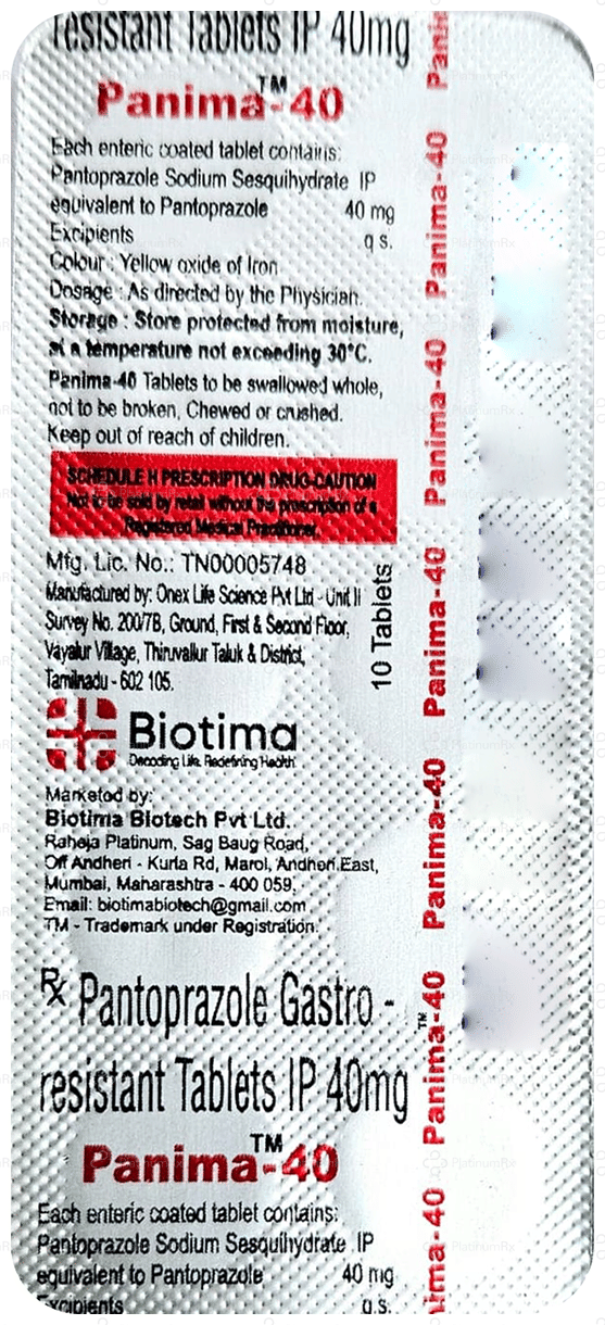 Panima 40mg Tablet 10s