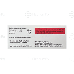 Cinziyork Plus 20/40mg Tablet 10s