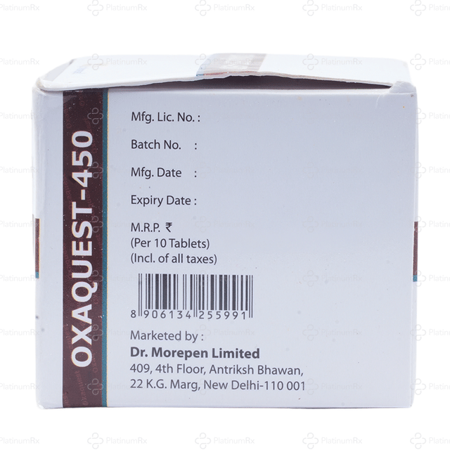 Oxaquest 450mg Tablet 10s
