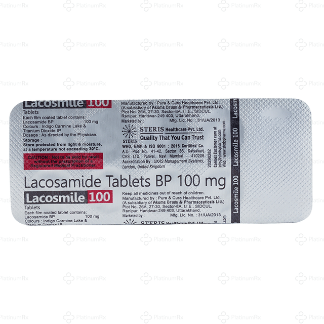 Lacosmile 100mg Tablet 10s