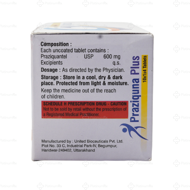 Praziquna Plus 600mg Tablet 4s